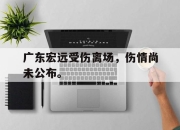 IM体育-广东宏远受伤离场，伤情尚未公布。