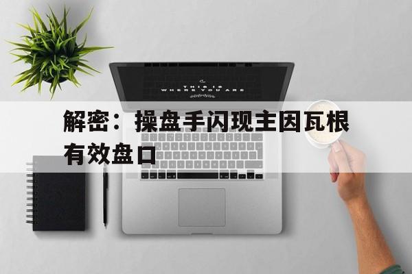 解密：操盘手闪现主因瓦根有效盘口
